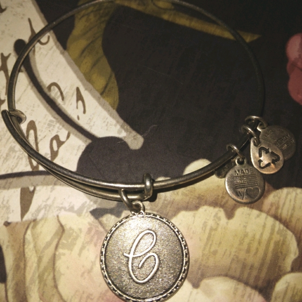 Alex and Ani Intial "C" Charm Bangle